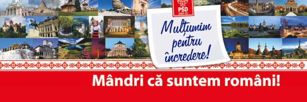 Pentru toti romanii care si-au exprimat increderea in noi la aceste alegeri: Va multumim!