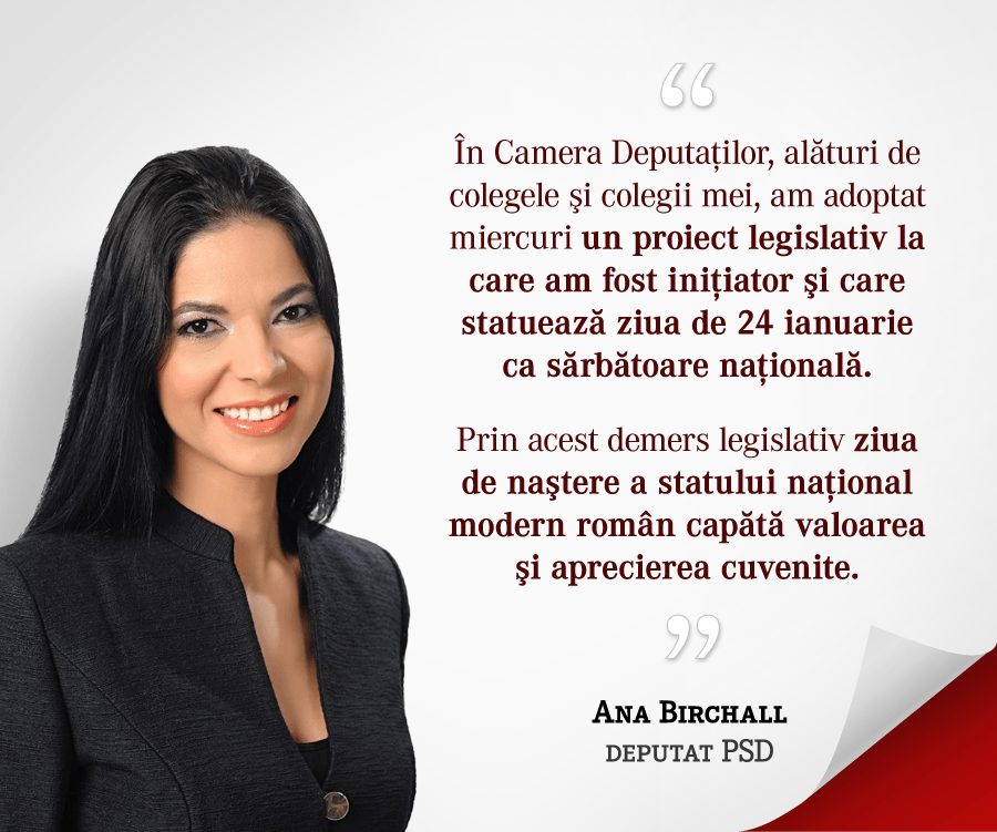 Am votat pentru ca ziua de 24 ianuarie să fie sărbătoare naţională
