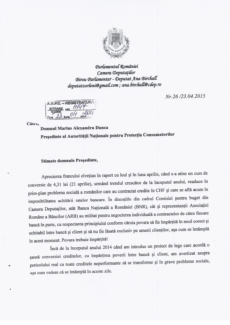 Băncile să se așeze la masa negocierilor cu clienții care duc povara creditelor în franci elvețieni