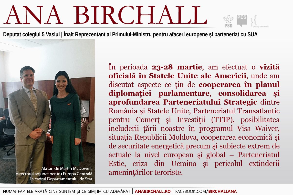 Vizita oficială în SUA – 23-28 martie