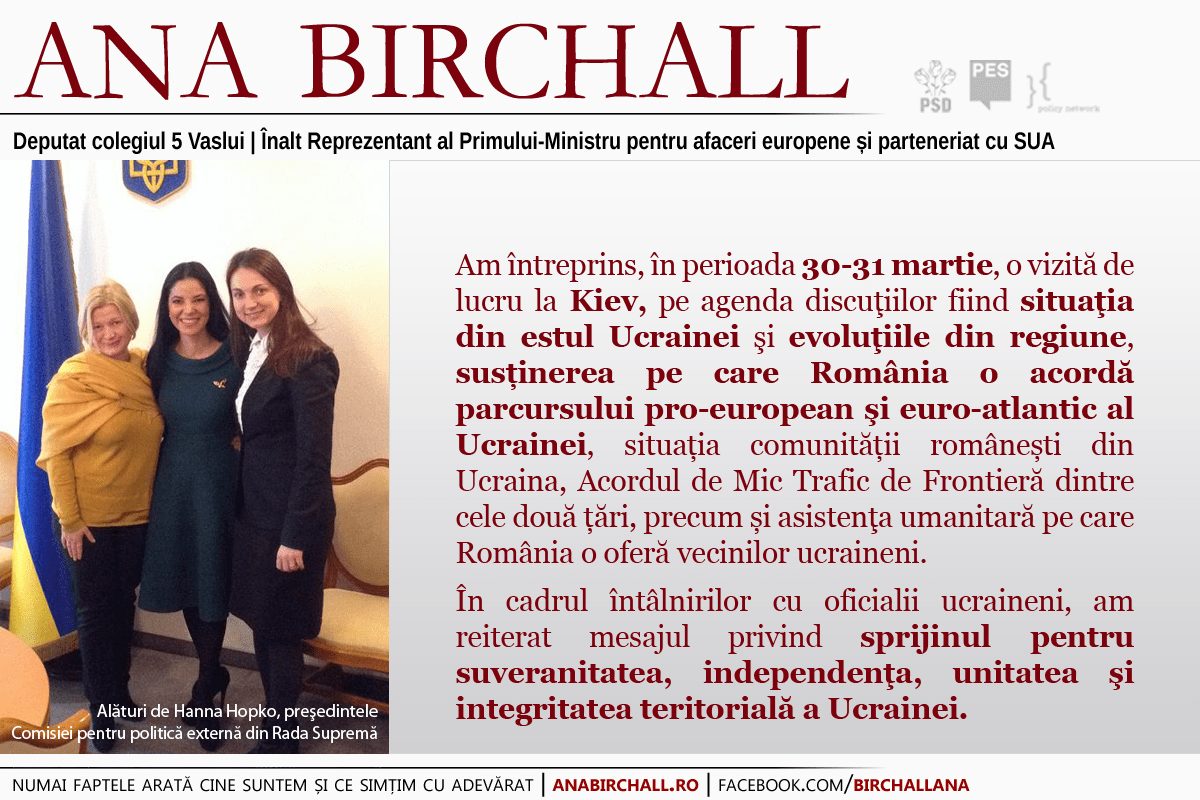 Vizită de lucru la Kiev – 30-31 martie