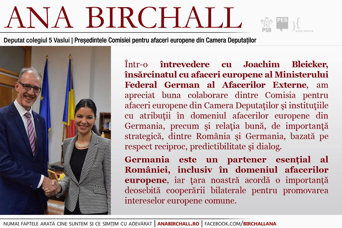 Germania este un partener esențial al României