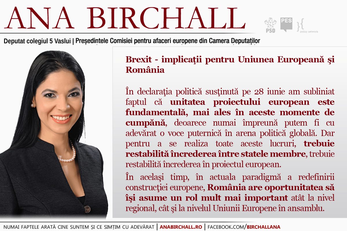 Brexit – implicații pentru Uniunea Europeană și pentru România