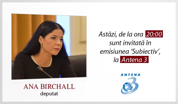 Emisiune Antena 3 – 7 octombrie