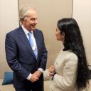 Întrevedere cu Tony Blair, la Davos