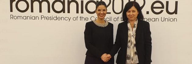 Întrevedere cu doamna Vera Jourova, comisarul european pentru justiție